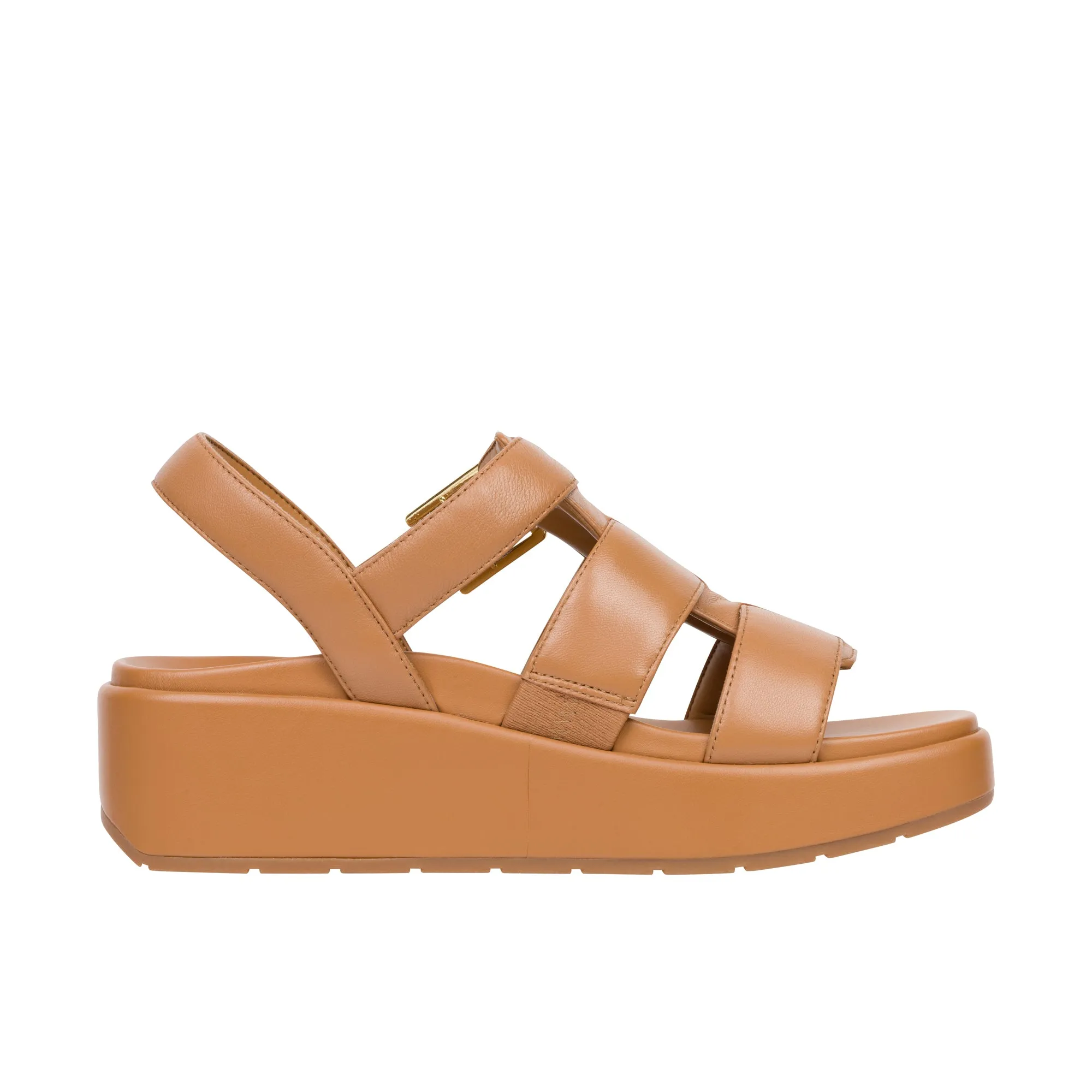 Vionic Womens Delano Platform Wedge Sandal Camel