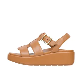 Vionic Womens Delano Platform Wedge Sandal Camel