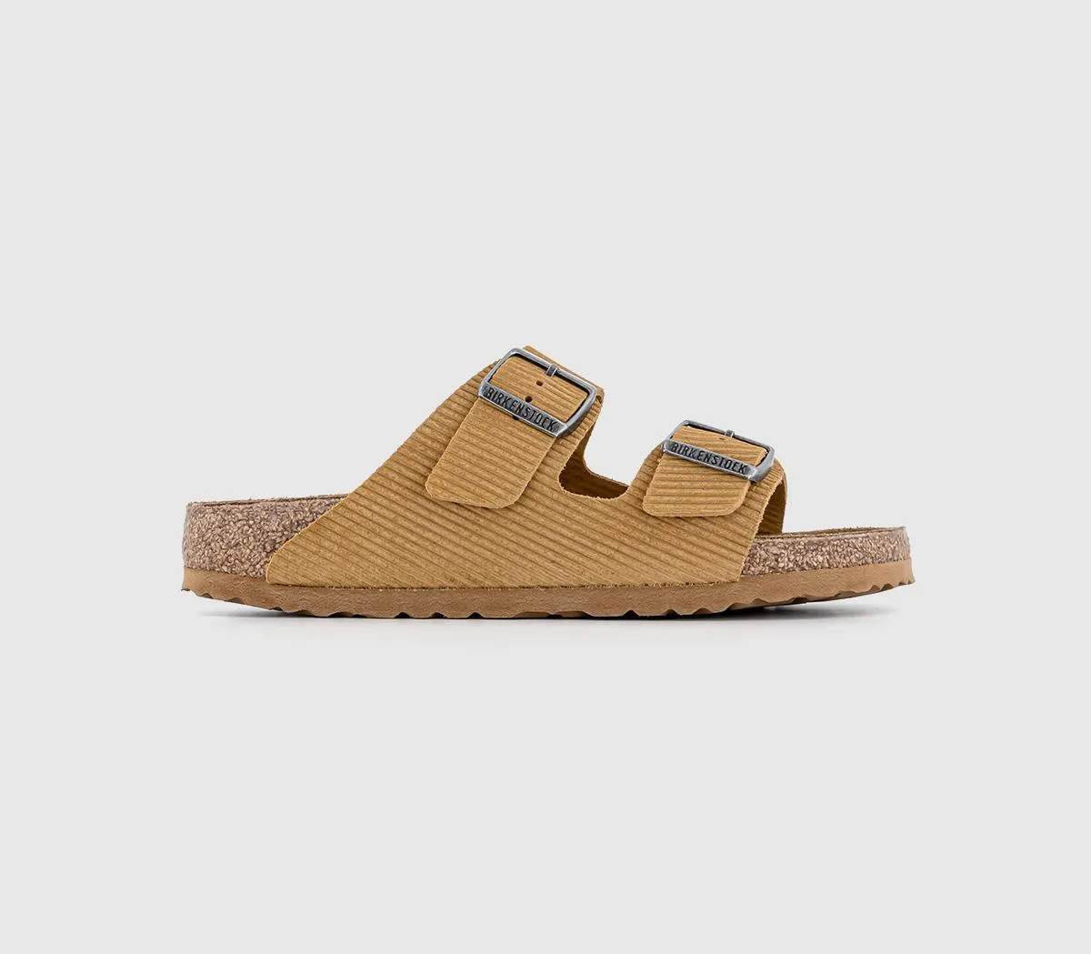 Womens Birkenstock Arizona Two Strap Textured Cork Brown