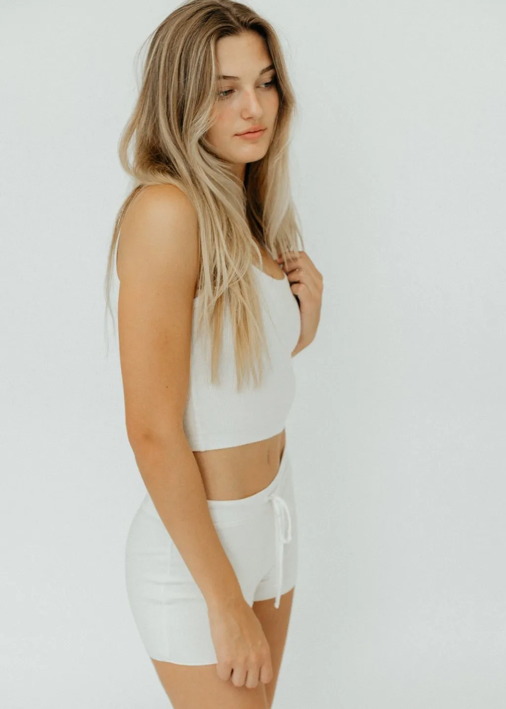 Éterne Square Neck Tank in Cream